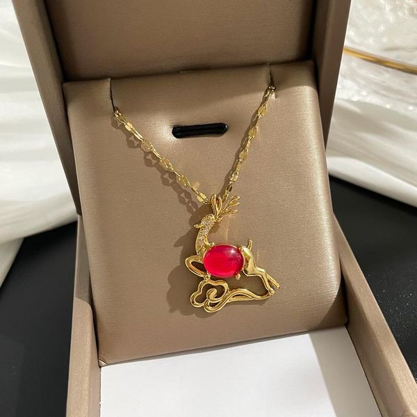 pendant necklaces mrzmsz 2021 temperature change design fashion golden elk necklace for women trend jewelry lady girls party gifts, Silver
pendant necklaces mrzmsz 2021 temperature change design fashion golden elk necklace for women trend jewelry lady girls party gifts, Silver