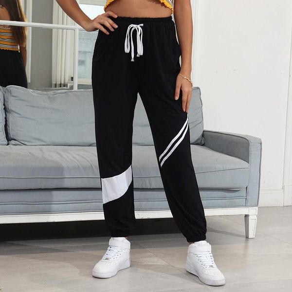 autumn striped patchwork sweatpants women trousers soft casual home high waist pants for fashion women's & capris, Black;white
autumn striped patchwork sweatpants women trousers soft casual home high waist pants for fashion women's & capris, Black;white