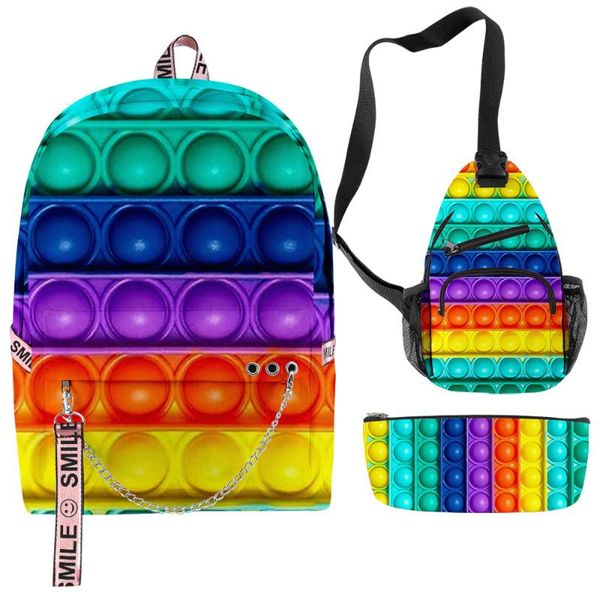 backpack 3pcs/set 3d print rainbow women men oxford waterproof casual travel teenager boys girls streetwear schoolbag
backpack 3pcs/set 3d print rainbow women men oxford waterproof casual travel teenager boys girls streetwear schoolbag