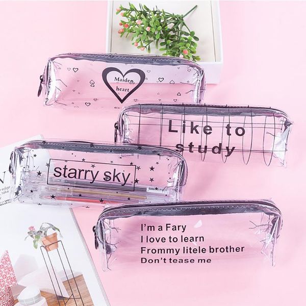 pencil bags kawaii case cartoon transparent letter school pen box bag supplies stationery student learning tools
pencil bags kawaii case cartoon transparent letter school pen box bag supplies stationery student learning tools