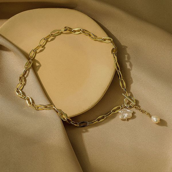 70% off luxury jewelry fashion ins net red style baroque shaped pearl one button lock bone chain short fashion gold necklace female, Silver
70% off luxury jewelry fashion ins net red style baroque shaped pearl one button lock bone chain short fashion gold necklace female, Silver
