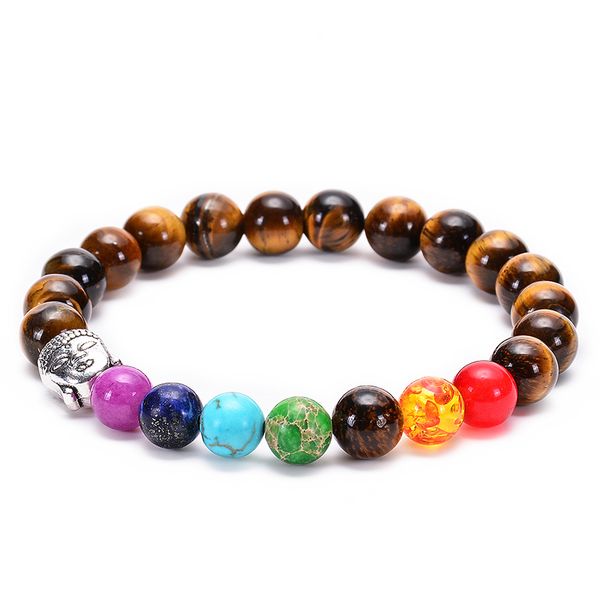 7 chakra bracelets 8mm natural tiger eye stone beads bracelet healing beaded meditation prayer yoga buddha bracelets, Golden;silver
7 chakra bracelets 8mm natural tiger eye stone beads bracelet healing beaded meditation prayer yoga buddha bracelets, Golden;silver