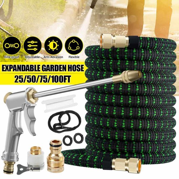 watering equipments 100ft full set garden hose water expandable high pressure car wash magic pipe
watering equipments 100ft full set garden hose water expandable high pressure car wash magic pipe