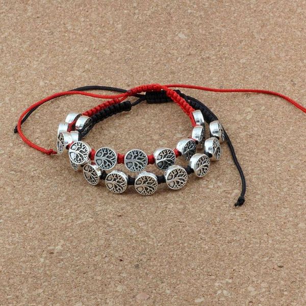 tone silver 6pcs/lots antique alloy tree of life beads adjustable red / black cord wrist bracelet c-43, Golden;silver
tone silver 6pcs/lots antique alloy tree of life beads adjustable red / black cord wrist bracelet c-43, Golden;silver