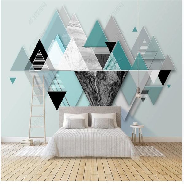 modern 3d abstract geometric glass marble background wall 3d wallpapers