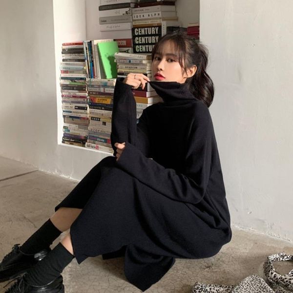 casual dresses long sleeve dress women solid turtlenek side slit midi elegant all-match n style simple winter fashion ins stylish vestido, Black;gray
casual dresses long sleeve dress women solid turtlenek side slit midi elegant all-match n style simple winter fashion ins stylish vestido, Black;gray
