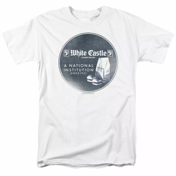 white castle national institution t shirt mens licensed hamburger tee white, White;black
white castle national institution t shirt mens licensed hamburger tee white, White;black