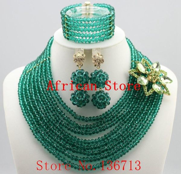 earrings & necklace fashion dubai jewelry set bridal sets statement african beads sd801-7, Silver