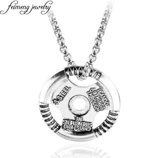 pendant necklaces fashion weight car steering wheel creative force fitness necklace for men barbell dumbbell bodybuilding jewelry, Silver
pendant necklaces fashion weight car steering wheel creative force fitness necklace for men barbell dumbbell bodybuilding jewelry, Silver