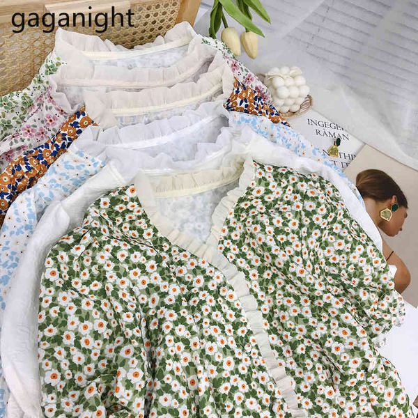 gaganight vintage floral print womens and blouses summer v neck puff sleeve elegant white shirt ruffled crop female 210519
gaganight vintage floral print womens and blouses summer v neck puff sleeve elegant white shirt ruffled crop female 210519