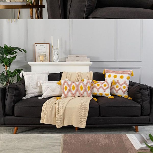 cushion/decorative pillow nordic cushion cover living room sofa decorative tufted embroidery with tassel throw pillowcover 40716
cushion/decorative pillow nordic cushion cover living room sofa decorative tufted embroidery with tassel throw pillowcover 40716