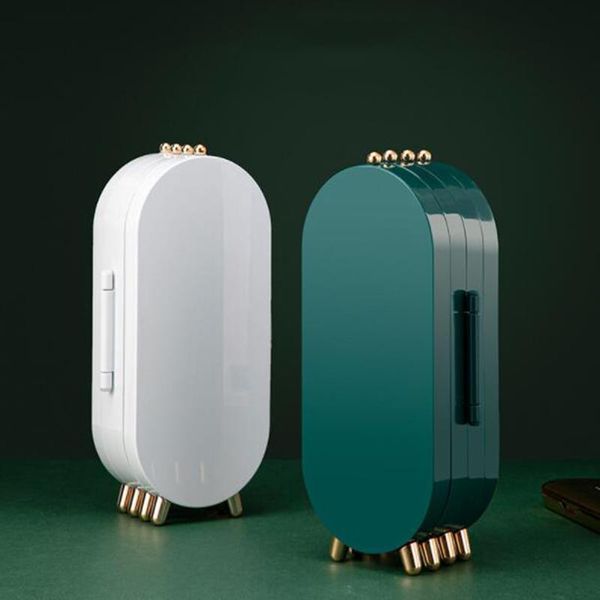 hooks & rails portable large capacity jewelry box foldable necklace holder hanging display mirror with double storage
hooks & rails portable large capacity jewelry box foldable necklace holder hanging display mirror with double storage