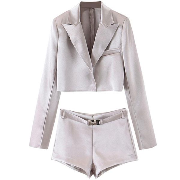 two piece dress women's suit 2021 spring and summer short coat high waist shorts two-piece temperament fashion was thin, White
two piece dress women's suit 2021 spring and summer short coat high waist shorts two-piece temperament fashion was thin, White