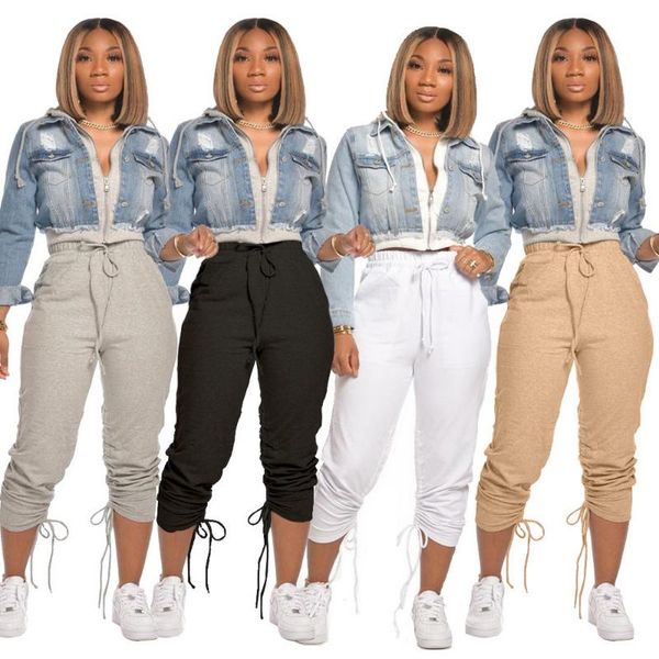women's leggings stretch ruched joggers female bodycon stacked sports pants summer solid casual trousers, Black
women's leggings stretch ruched joggers female bodycon stacked sports pants summer solid casual trousers, Black