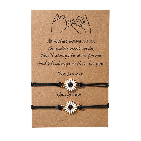 retro handmade 2pcs/set charm bracelet for friendship couples sunflower pendant bangles women man lucky wish jewelry, Golden;silver
retro handmade 2pcs/set charm bracelet for friendship couples sunflower pendant bangles women man lucky wish jewelry, Golden;silver