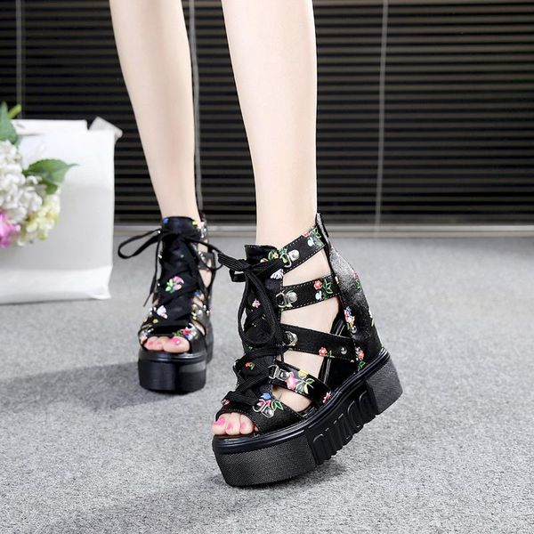 summer ladies pu platform sandals 12cm women wedges thick bottom casual sneakers comfortable white, Black
summer ladies pu platform sandals 12cm women wedges thick bottom casual sneakers comfortable white, Black