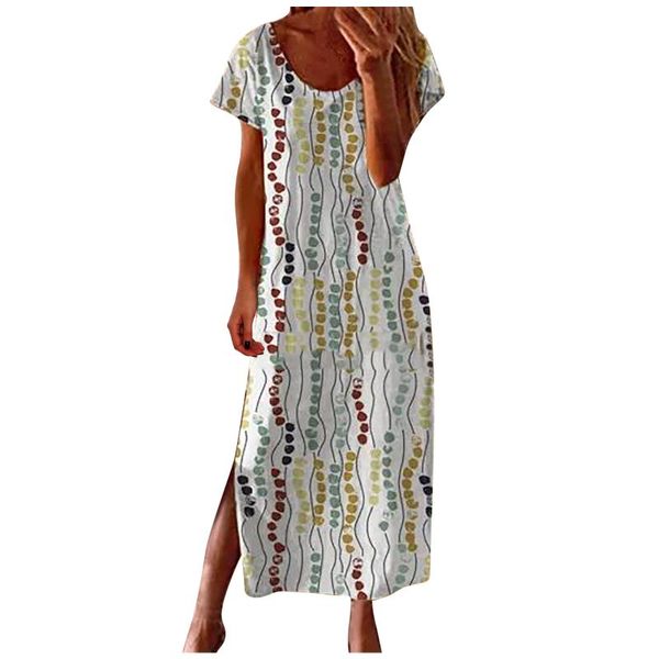 casual dresses fashion women's loose long dress summer round neck boho landscape print retro ladies ankle side split vestidos #t2g, Black;gray
casual dresses fashion women's loose long dress summer round neck boho landscape print retro ladies ankle side split vestidos #t2g, Black;gray