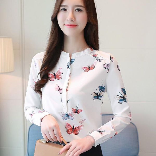 summer autumn office lady round collar long sleeve shirts korean style plus size white blouse print women fashion clothing women's blo
summer autumn office lady round collar long sleeve shirts korean style plus size white blouse print women fashion clothing women's blo