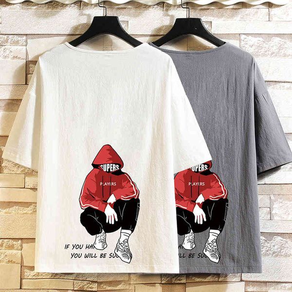 men's t-shirts fashion short sleeves print o neck casual linen t-shirt black white cotton 2021 summer clothes tees tshirt over, White;black
men's t-shirts fashion short sleeves print o neck casual linen t-shirt black white cotton 2021 summer clothes tees tshirt over, White;black