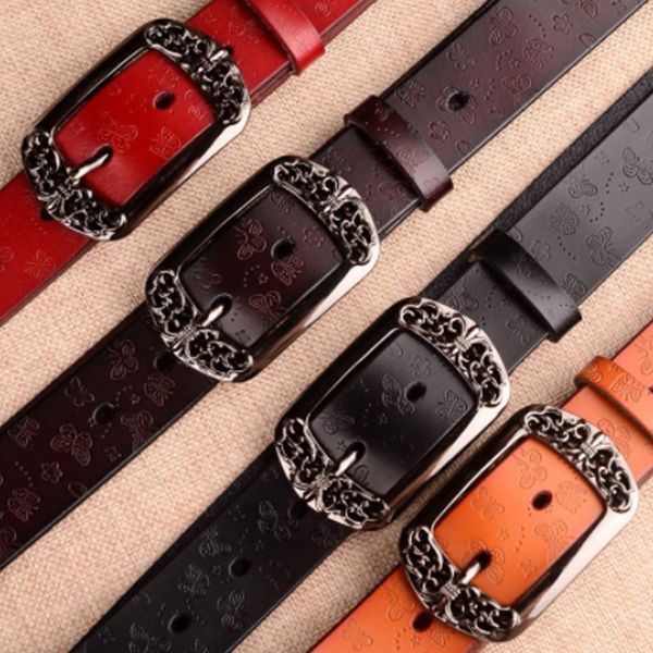 women's pin buckle leather belt retro casual decoration all-matchb583 belts, Black;brown
women's pin buckle leather belt retro casual decoration all-matchb583 belts, Black;brown