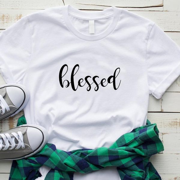 women's t-shirt blessed funny graphic 90s aesthetic women tshirt fashion christian 100% cotton female clothing crew neck short sleeve t, White
women's t-shirt blessed funny graphic 90s aesthetic women tshirt fashion christian 100% cotton female clothing crew neck short sleeve t, White