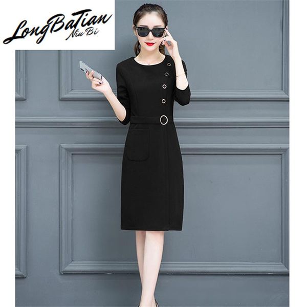 casual dresses autumn winter plus size dress slim long sleeve black women vestidos korean fashion female elegant ol, Black;gray
casual dresses autumn winter plus size dress slim long sleeve black women vestidos korean fashion female elegant ol, Black;gray
