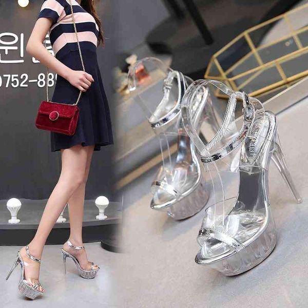 shoes women dress pvc transparent crystal vamp sandals cutout waterproof platform ankle strap buckle nightclub pumps summer, Black
shoes women dress pvc transparent crystal vamp sandals cutout waterproof platform ankle strap buckle nightclub pumps summer, Black