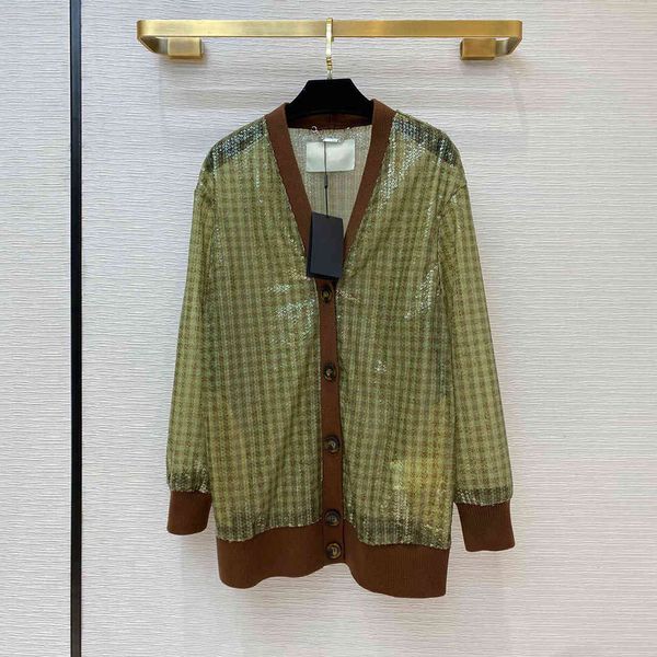 sweaters fashion runway design cardigans women sweater v-neck single breasted green sequins plaid knitwear jacket, White;black
sweaters fashion runway design cardigans women sweater v-neck single breasted green sequins plaid knitwear jacket, White;black