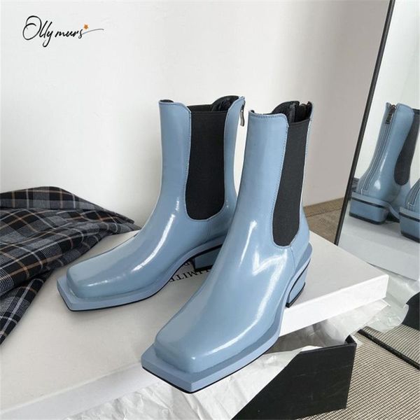 boots ollymurs fashion style blue black genuine leather women ankle square toe back zip thick mid heel shoes woman
boots ollymurs fashion style blue black genuine leather women ankle square toe back zip thick mid heel shoes woman
