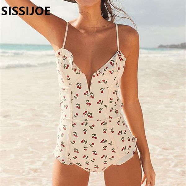 one-piece suits vintage white/black cherry floral deep plunging v neck ruffle monokini female backless swimwear women one piece swimsui
one-piece suits vintage white/black cherry floral deep plunging v neck ruffle monokini female backless swimwear women one piece swimsui