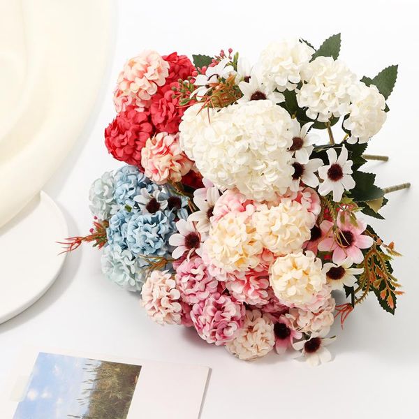 decorative flowers & wreaths 1pc 15head silk hydrangea artificial fower white wedding small bouquet fake flower party diy decoration home ta 
decorative flowers & wreaths 1pc 15head silk hydrangea artificial fower white wedding small bouquet fake flower party diy decoration home ta