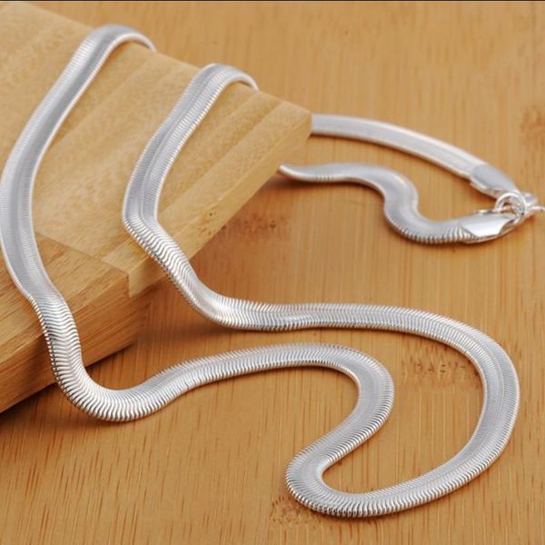 chains the 925 sterling silver 16/18/20/22/24 inch 6mm flat snake chain necklace is suitable women's fashion wedding party charm
chains the 925 sterling silver 16/18/20/22/24 inch 6mm flat snake chain necklace is suitable women's fashion wedding party charm