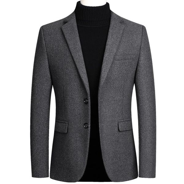 men's suits & blazers autumn thick gray blazer male mens wool coat casual suit jacket winter oversized woolen overcoat long sleeve form, White;black
men's suits & blazers autumn thick gray blazer male mens wool coat casual suit jacket winter oversized woolen overcoat long sleeve form, White;black