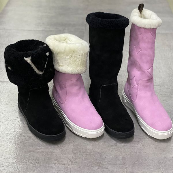 2023 designer snow boot women ankle boots soft wool fur suede leather shoes snowdrop flat winter martin boots printing over the knee boots 3, Black
2023 designer snow boot women ankle boots soft wool fur suede leather shoes snowdrop flat winter martin boots printing over the knee boots 3, Black