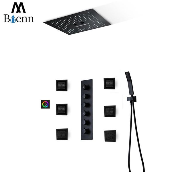 boenn rain shower systems 16 inch waterfall head bathroom faucet led set thermostatic mixer matte black / chrome sets
boenn rain shower systems 16 inch waterfall head bathroom faucet led set thermostatic mixer matte black / chrome sets