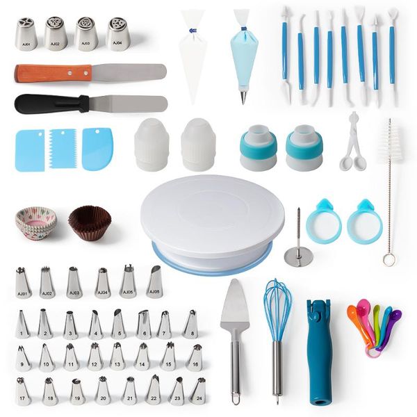 237pcs cake decorating set stainless cream russian torch nozzles kit icing piping tips turntable 207pcs/200pcs baking tools & pastry
237pcs cake decorating set stainless cream russian torch nozzles kit icing piping tips turntable 207pcs/200pcs baking tools & pastry