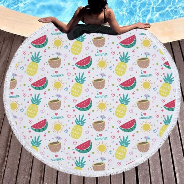 towel summer fruit pineapple microfiber round beach colorful thick throw bath sunbath yoga mat swimming shawl 150*150cm
towel summer fruit pineapple microfiber round beach colorful thick throw bath sunbath yoga mat swimming shawl 150*150cm