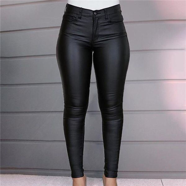 women's leggings faux leather casual pencil pants women warm trousers tight-fitting ladies stretch high-waist fashion pure color, Black
women's leggings faux leather casual pencil pants women warm trousers tight-fitting ladies stretch high-waist fashion pure color, Black