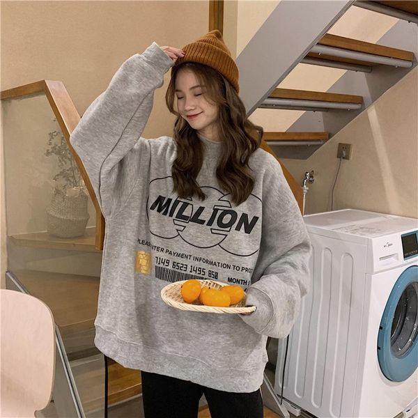 women's hoodies & sweatshirts 2021 autumn winter arrival small high collar letter print sweatshirt loose pullover velvet, Black
women's hoodies & sweatshirts 2021 autumn winter arrival small high collar letter print sweatshirt loose pullover velvet, Black