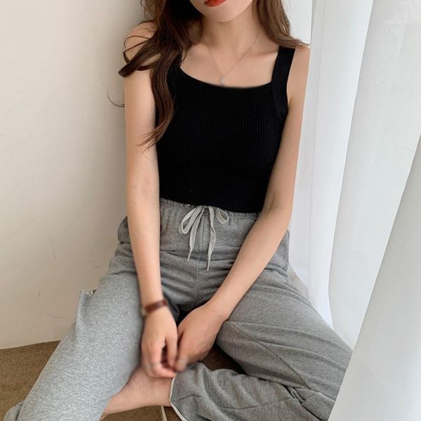 women's tanks & camis knitted tank women solid color casual vest summer basic female square neck sleeveless, White
women's tanks & camis knitted tank women solid color casual vest summer basic female square neck sleeveless, White