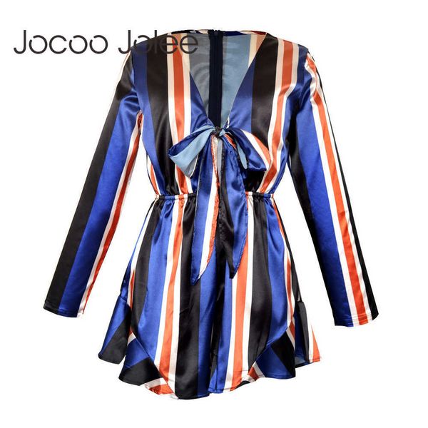 jocoo jolee women plunging neck bowknot striped jumpsuit stripe long sleeves mini casual female vestido fashion summer 210619, Black;white
jocoo jolee women plunging neck bowknot striped jumpsuit stripe long sleeves mini casual female vestido fashion summer 210619, Black;white