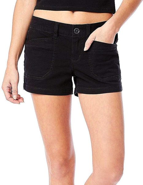 women's shorts delaney stretch inseam, White;black