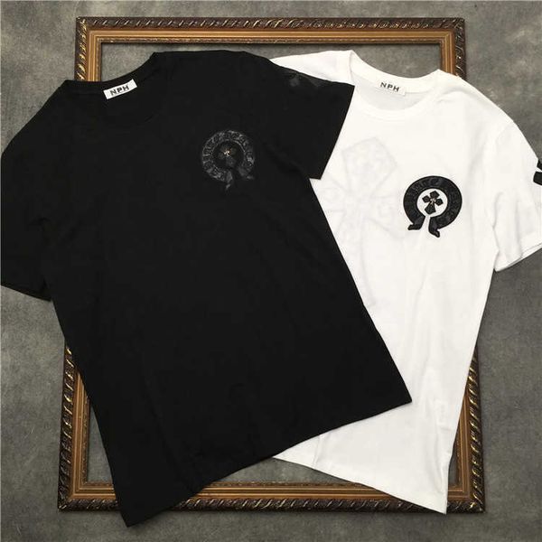 pu 21 summer new leather half stereo embroidery metal cross t-shirt heavy industry short sleeve men's and wome, White;black
pu 21 summer new leather half stereo embroidery metal cross t-shirt heavy industry short sleeve men's and wome, White;black