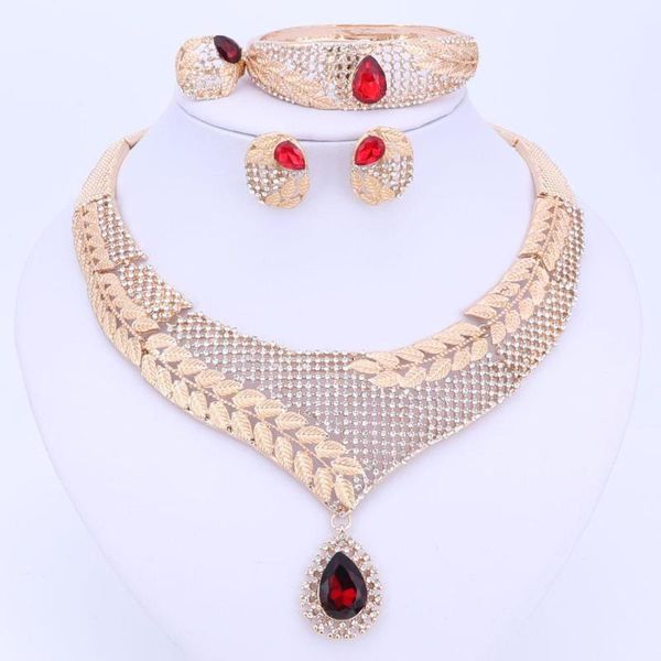 earrings & necklace african fashion bridal wedding jewelry water drop leaves crystal sets accessories, Silver
earrings & necklace african fashion bridal wedding jewelry water drop leaves crystal sets accessories, Silver