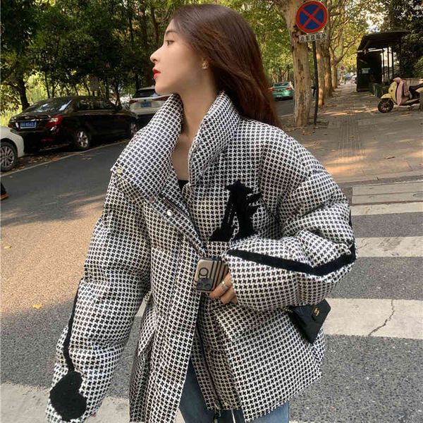 women's parkas down ladies jacket short 2021 winter design loose casual thickened hooded plaid bread, Black
women's parkas down ladies jacket short 2021 winter design loose casual thickened hooded plaid bread, Black