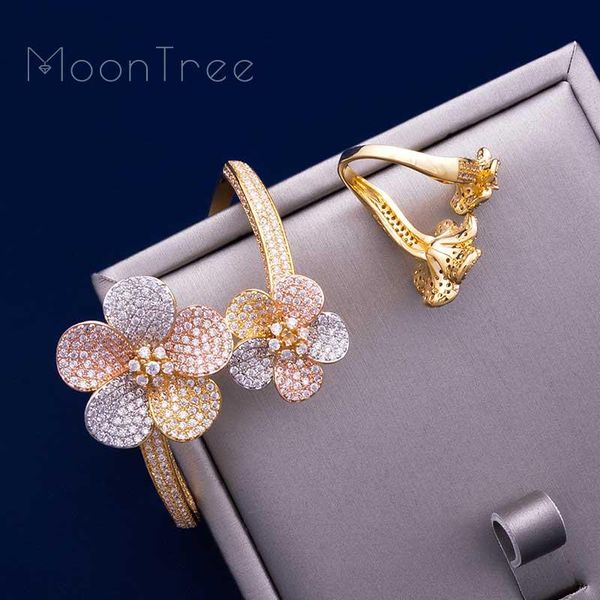 earrings & necklace moontree flower floral fashion luxury super cubic zirconia women engagement bangle ring set dress jewelry sets, Silver
earrings & necklace moontree flower floral fashion luxury super cubic zirconia women engagement bangle ring set dress jewelry sets, Silver