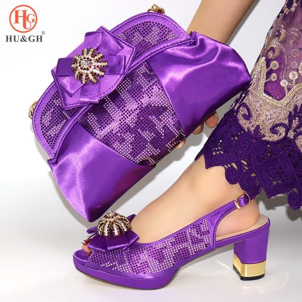 dress shoes purple color high heels matching a nice bag for african women party decorated with rhinestone sandal, Black
dress shoes purple color high heels matching a nice bag for african women party decorated with rhinestone sandal, Black