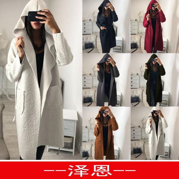 women's trench coats selling hooded loose medium length with belt woolen coat army green brown windbreaker, Tan;black
women's trench coats selling hooded loose medium length with belt woolen coat army green brown windbreaker, Tan;black