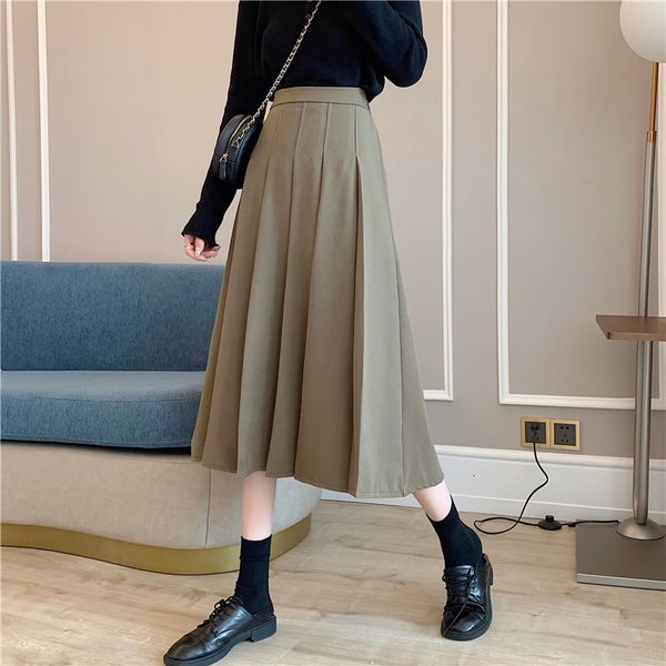 casual dresses autumn elegant drape korean a-line pleated long skirts elastic waist slim mid-calf zazi, Black;gray
casual dresses autumn elegant drape korean a-line pleated long skirts elastic waist slim mid-calf zazi, Black;gray