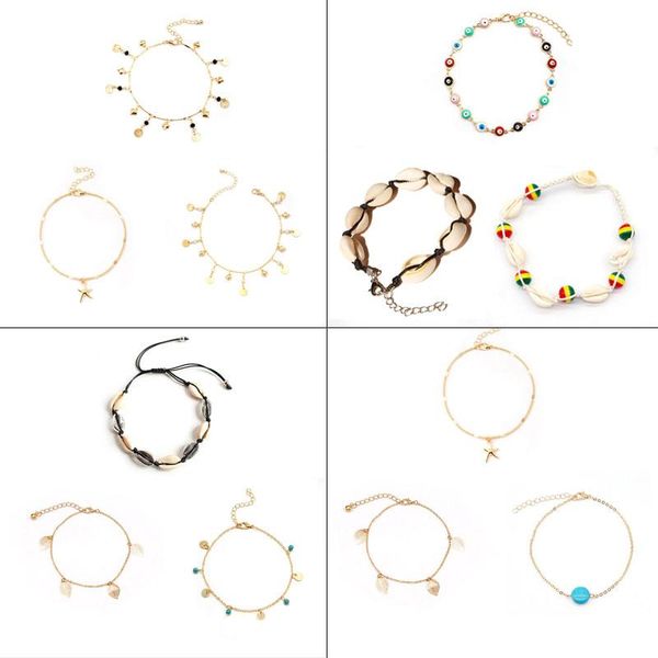 anklets 3pcs/lot beach shell starfish gold bracelets for women foot jewelry silver leg anklet bracelet bohemian accessories, Red;blue
anklets 3pcs/lot beach shell starfish gold bracelets for women foot jewelry silver leg anklet bracelet bohemian accessories, Red;blue